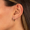  Diamond Pave Triple Spike Huggie Earring 14K - Adina Eden's Jewels