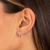  Diamond Pave Curved Bar Stud Earring 14K - Adina Eden's Jewels