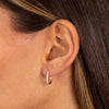  Diamond Pavé Oval Huggie Earring 14K - Adina Eden's Jewels