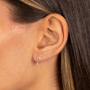  Diamond Pave Safety Pin Stud Earring 14K - Adina Eden's Jewels