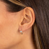  Diamond Evil Eye Beaded Huggie Earring 14K - Adina Eden's Jewels