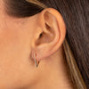  Diamond Pave Open Triangle Hoop Earring 14K - Adina Eden's Jewels