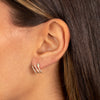  Diamond Pavé Snake Cage Stud Earring 14K - Adina Eden's Jewels