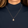  Diamond Evil Eye Disc Pendant Necklace 14K - Adina Eden's Jewels