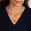 Turquoise Evil Eye Dog Tag Necklace - Adina Eden's Jewels