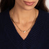 Beaded Ball Chain Pavé Lock Necklace - Adina Eden's Jewels