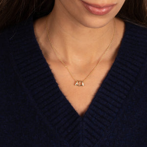 Solid Heart Hands Necklace - Adina Eden's Jewels