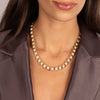 Gold CZ Pave Link Tennis Necklace - Adina Eden's Jewels
