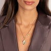 Floral Etched Pearl Charm Necklace - Adina Eden's Jewels