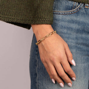 Textured Chain Link Bracelet - Adina Eden's Jewels