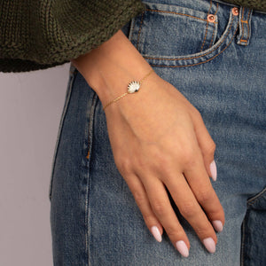 Pavé Seashell Bracelet - Adina Eden's Jewels