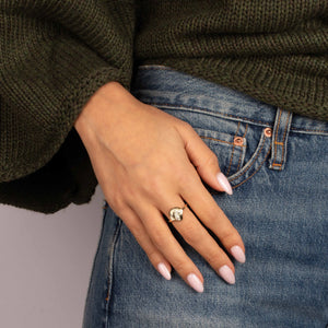 CZ Shell Ring - Adina Eden's Jewels