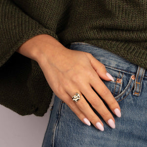 CZ Nautilus Shell Ring - Adina Eden's Jewels