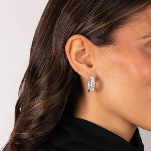 Baguette Hoop Earring - Adina Eden's Jewels