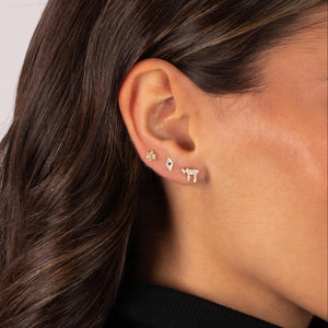 Diamond Pave Itty Bitty Star Of David Stud Earring 14K - Adina Eden's Jewels
