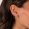 Diamond Pave Trio Cluster Huggie Earring 14K - Adina Eden's Jewels