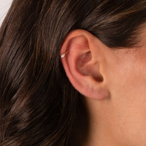 Mini Diamond Marquise Ear Cuff 14K - Adina Eden's Jewels