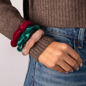 Color Pop Wave Resin Bangle Set - Adina Eden's Jewels