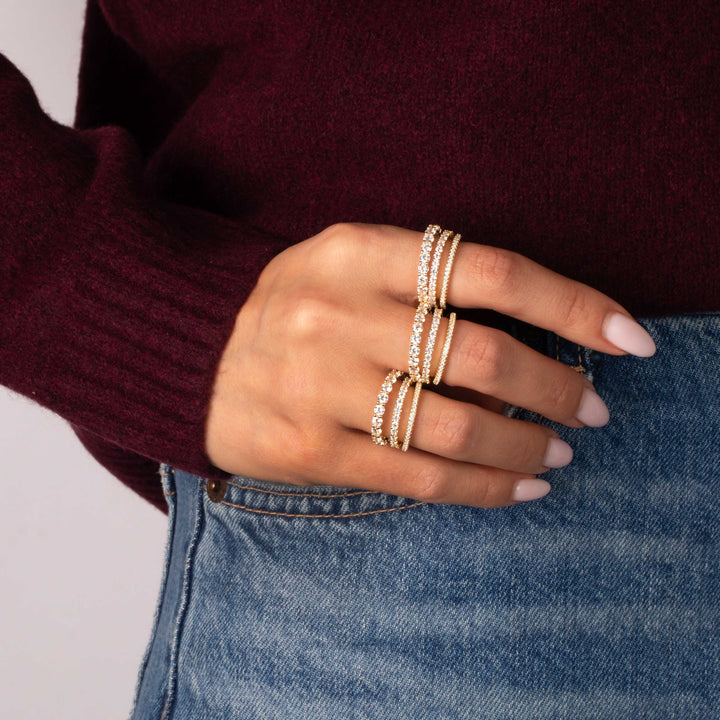 CZ Thin Eternity Band – Adina Eden
