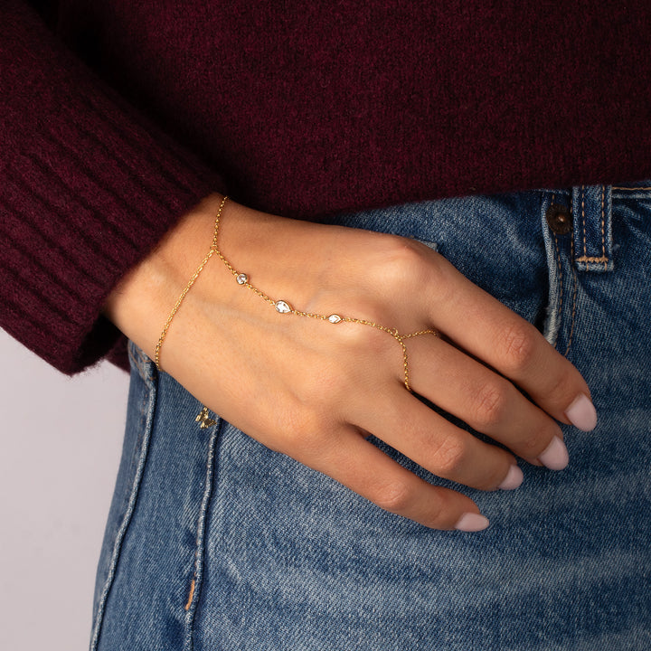 Multishape CZ Station Hand Chain – Adina Eden