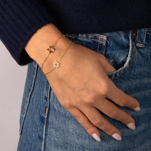 Solid Star Of David Charm Bracelet - Adina Eden's Jewels