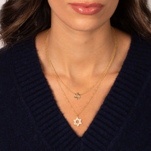 Solid Star Of David Pendant Necklace - Adina Eden's Jewels