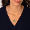 Round Turquoise Stone Coin Necklace - Adina Eden's Jewels