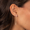 Bar Chain Drop Stud Earring 14K - Adina Eden's Jewels
