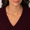 Pave Double Butterfly Drop Pendant Necklace - Adina Eden's Jewels