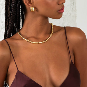 Chunky Bamboo Necklace - Adina Eden's Jewels