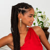  Solid Double Puffy Circle Fringe Drop Stud Earring - Adina Eden's Jewels