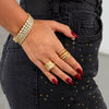  Chunky Solid/Pave Multi Strand Ring - Adina Eden's Jewels