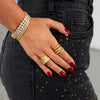  Solid/Pave Multi Row Ring - Adina Eden's Jewels