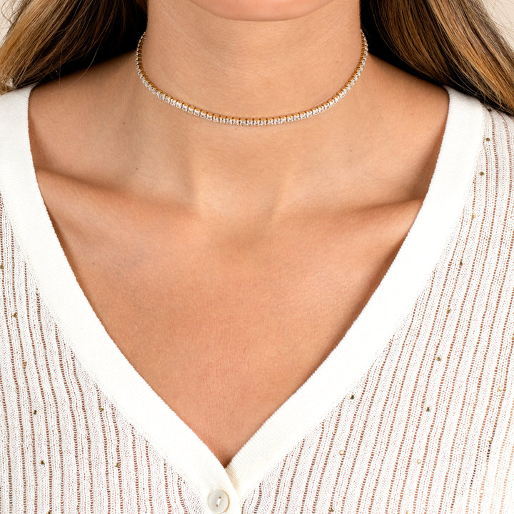  CZ Princess Tennis Choker - Adina Eden's Jewels