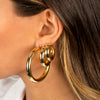  Wide Rounded Hollow Hoop Earring - Adina Eden's Jewels