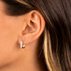  Solid Square Shape Huggie Earring - Adina Eden's Jewels