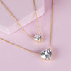  CZ Heart Shape Pendant Necklace - Adina Eden's Jewels
