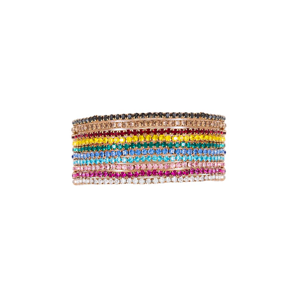 Multi-Color Rainbow Tennis Bracelet Combo Set - Adina Eden's Jewels