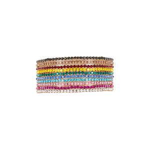 Multi-Color Rainbow Tennis Bracelet Combo Set - Adina Eden's Jewels