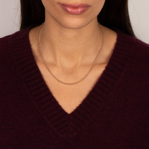 Solid Ball Link Chain Necklace 14K - Adina Eden's Jewels