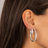CZ Classic Pavé Hoop Earring - Adina Eden's Jewels