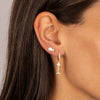 Pavé Fishbone Huggie Earring - Adina Eden's Jewels