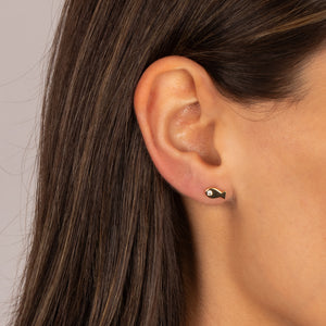 Mini CZ Fish Stud Earring - Adina Eden's Jewels