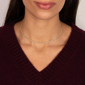 Cupcake Set Diamond Tennis Choker 14K