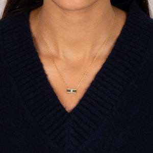 CZ Flag of Israel Pendant Necklace