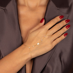 CZ Bezel Hamsa Hand Chain