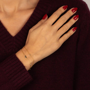 Dainty Solid Star of David Bracelet