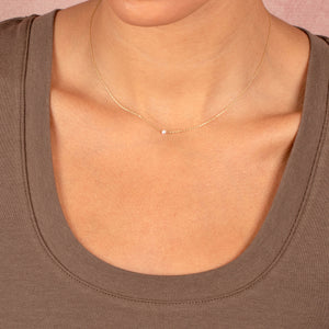  Mini Pearl Pendant Necklace 14K - Adina Eden's Jewels