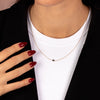  Mini Solid Evil Eye Necklace 14K - Adina Eden's Jewels