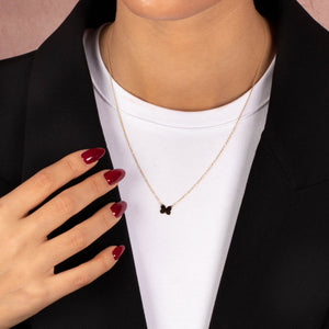  Butterfly Pendant Necklace 14K - Adina Eden's Jewels